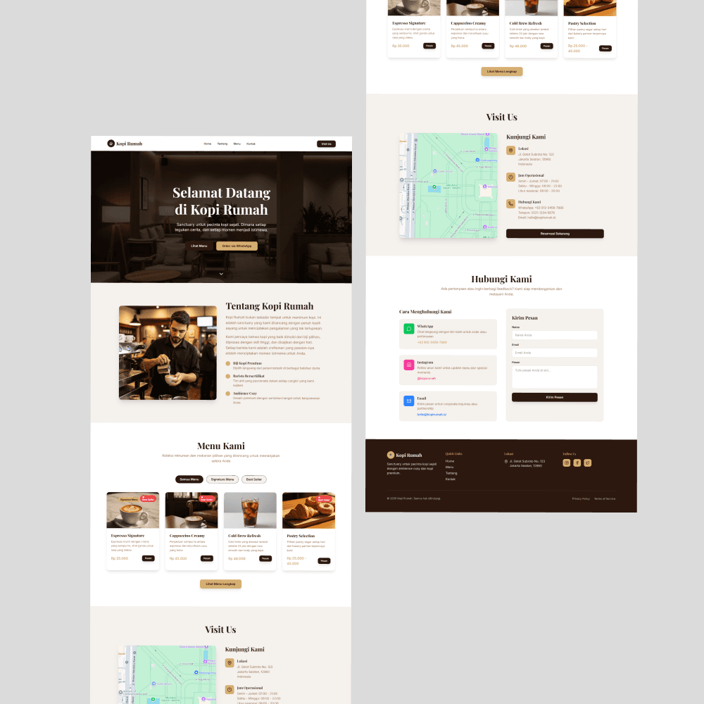 Website Kopi Rumah - Premium Coffee Experience - Tampilan screenshot 3