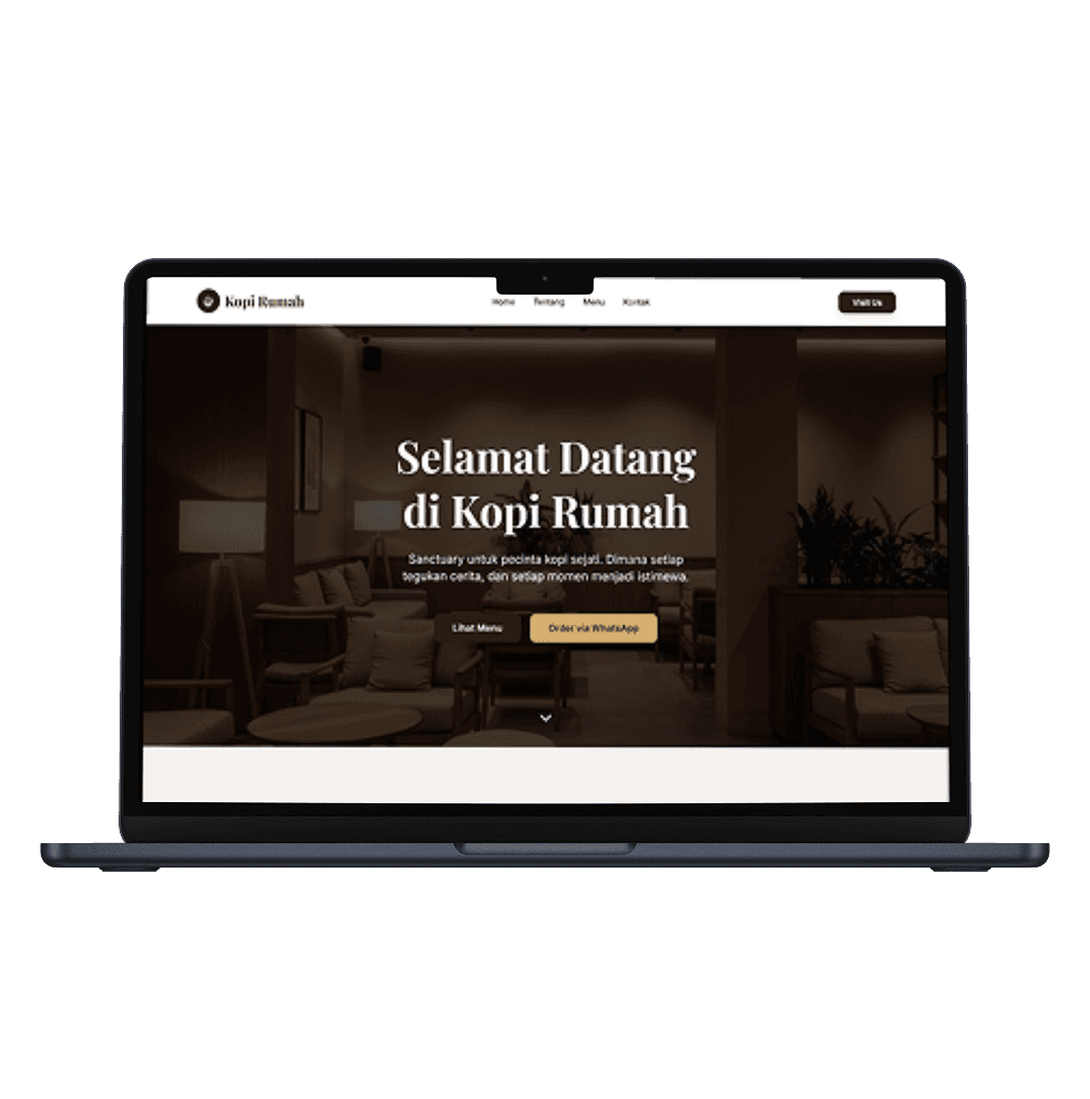 Website Kopi Rumah - Premium Coffee Experience - Tampilan screenshot 4