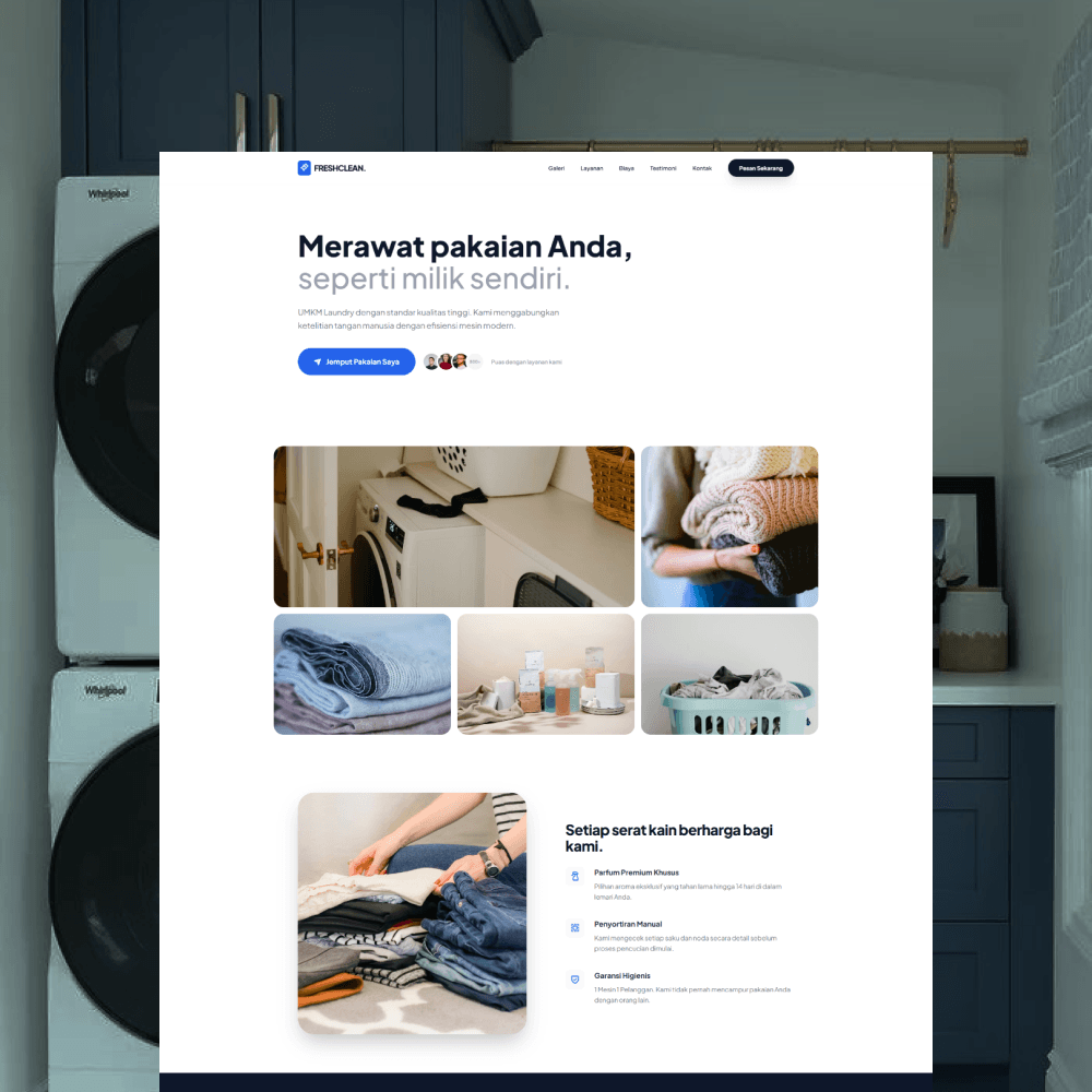 Laundry Landing Page - Tampilan screenshot 1
