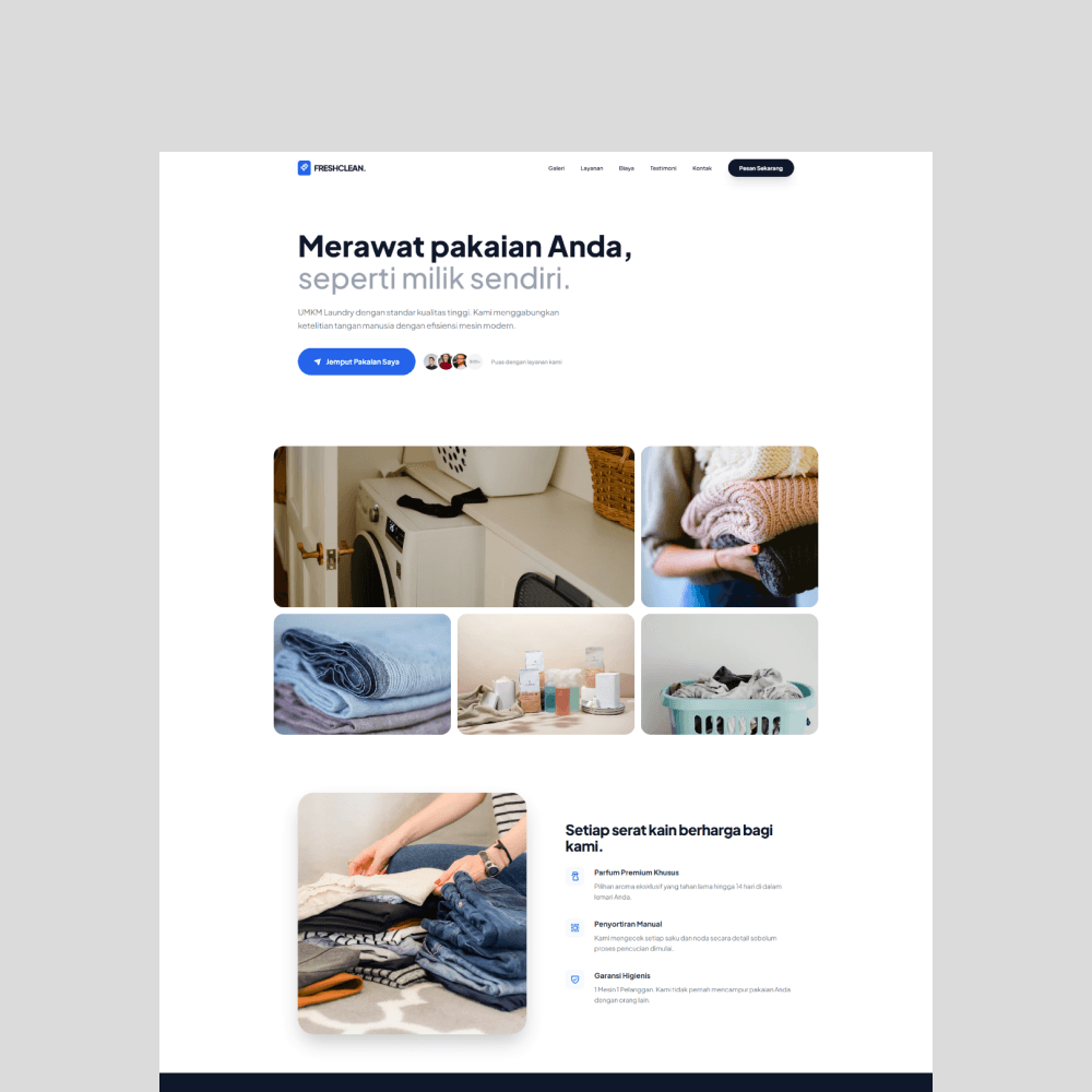 Laundry Landing Page - Tampilan screenshot 2