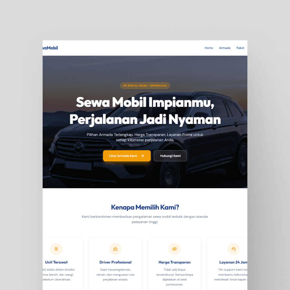 Rental & Sewa Mobil - Tampilan screenshot 2