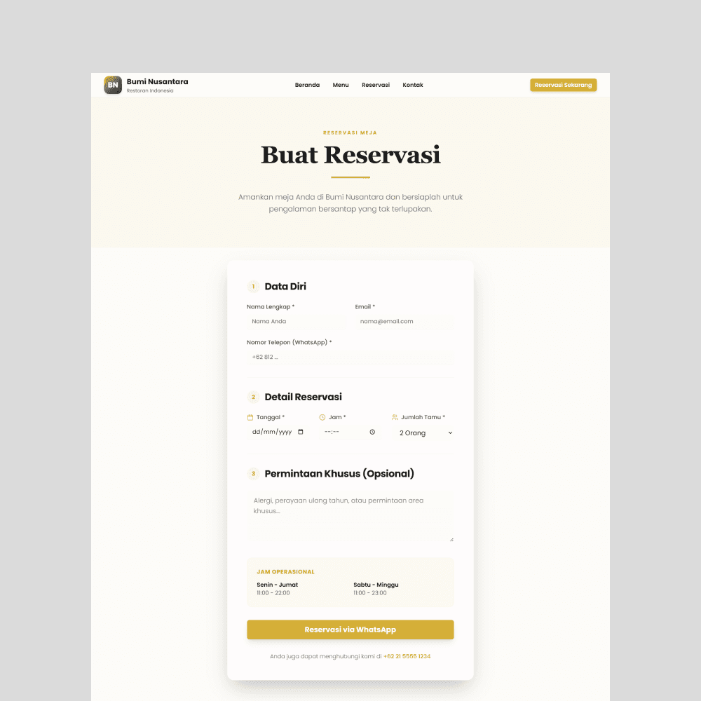 Website Restoran & Kuliner UMKM - Tampilan screenshot 2