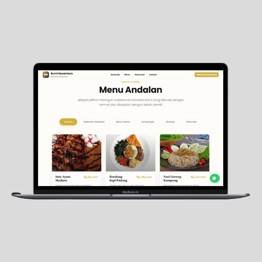 Website Restoran & Kuliner UMKM - Tampilan screenshot 4