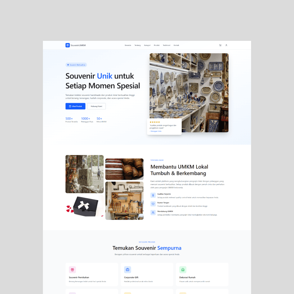 Souvenir UMKM - Tampilan screenshot 2