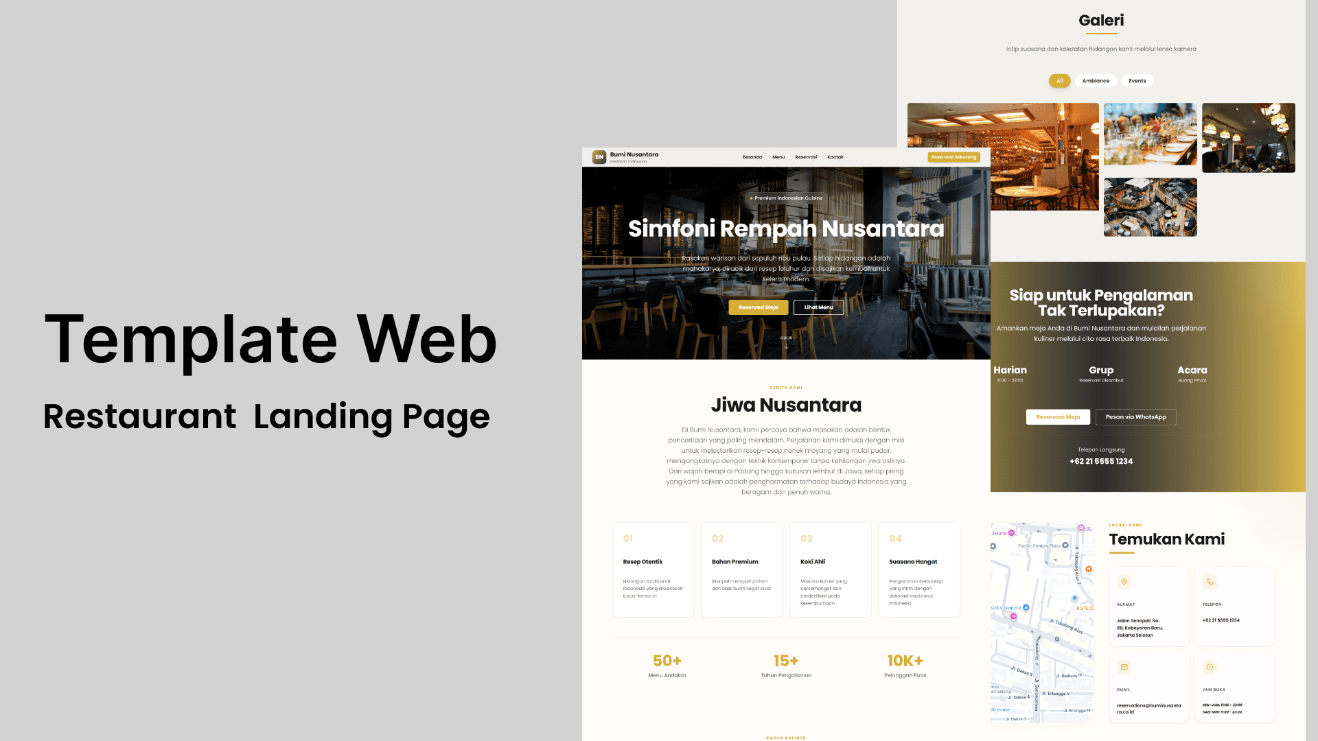 Template Website Restoran & Kuliner UMKM - Website Landing Page untuk Restoran & Rumah Makan