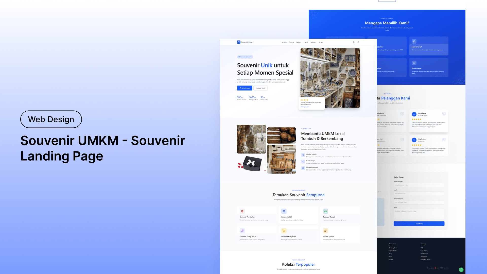 Template Souvenir UMKM - Website Landing Page untuk Toko Souvenir Lokal